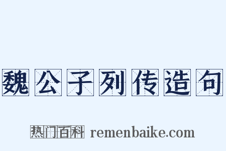 魏公子列传造句是什么意思的图片